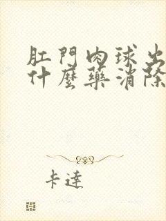 肛门肉球出血用什么药消除