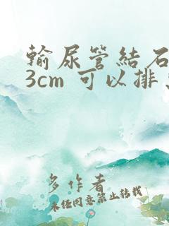 输尿管结石0.3cm 可以排出吗