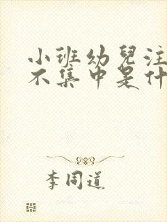 小班幼儿注意力不集中是什么原因