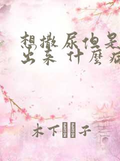 想撒尿但是撒不出来 什么病