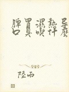 脾胃湿热导致的口臭吃什么药