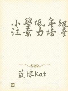 小学低年级学生注意力培养的策略