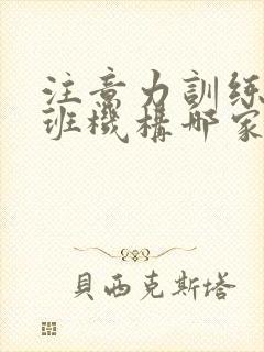 注意力训练培训班机构哪家好