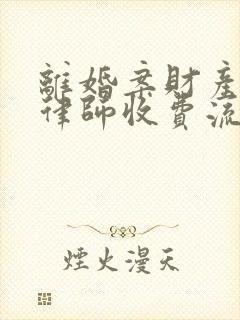 离婚案财产分割律师收费流程