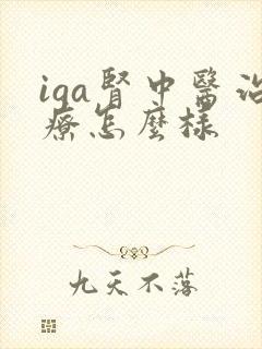 iga肾中医治疗怎么样