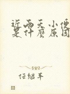 近两天小便发黄是什么原因