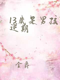 13岁是男孩叛逆期