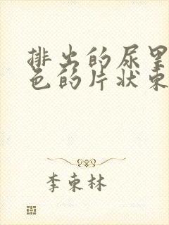 排出的尿里有白色的片状东西