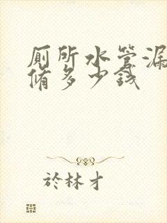 厕所水管漏水维修多少钱