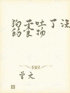 狗子吐了没消化的食物