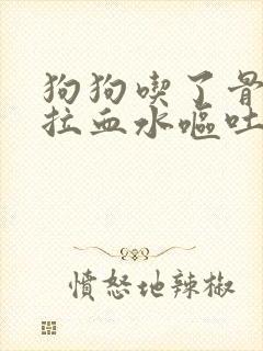 狗狗吃了骨头后拉血水呕吐