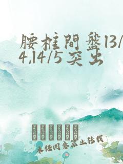 腰椎间盘l3/4,l4/5突出