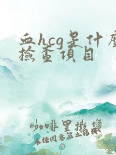 血hcg是什么检查项目