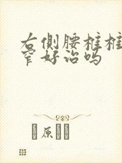 右侧腰椎椎管狭窄好治吗