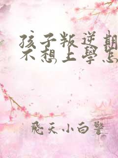 孩子叛逆期心里不想上学怎么办