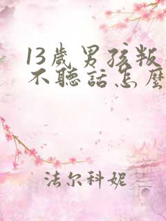 13岁男孩叛逆不听话怎么办