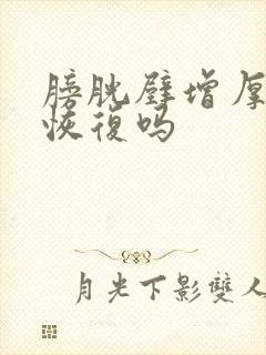 膀胱壁增厚还能恢复吗