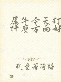 属牛今天打牌坐什么方向好