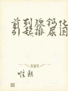 前列腺钙化灶会引起排尿困难吗