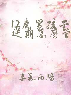 12岁男孩子叛逆期怎么管教最合适