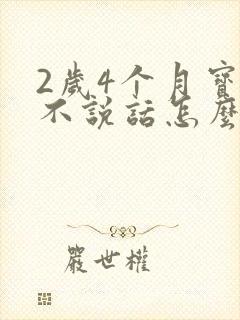 2岁4个月宝宝不说话怎么办