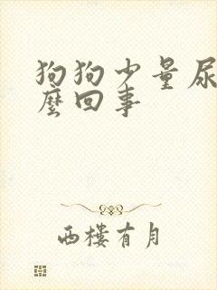 狗狗少量尿血怎么回事