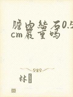 胆内结石0.5cm严重吗