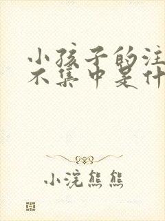 小孩子的注意力不集中是什么原因