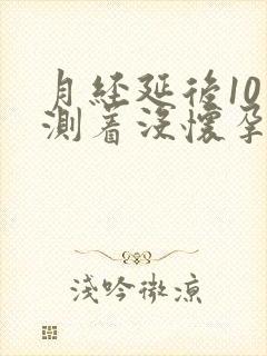 月经延后10天测着没怀孕是怎么回事