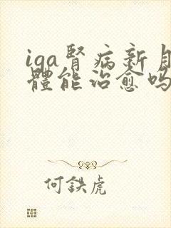 iga肾病新月体能治愈吗