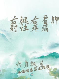 右腿右肩胛骨放射性疼痛