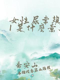 女性尿常规隐血1 是什么意思