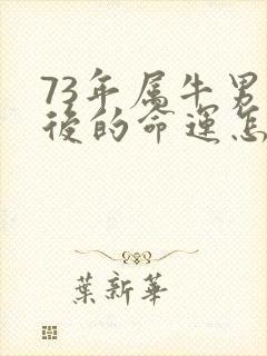 73年属牛男以后的命运怎么样