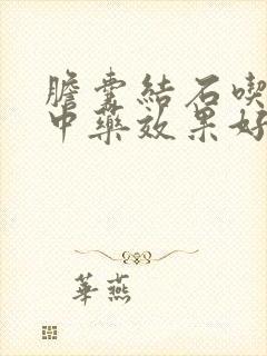 胆囊结石吃什么中药效果好