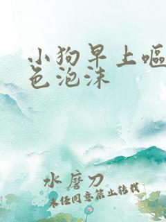 小狗早上呕吐白色泡沫