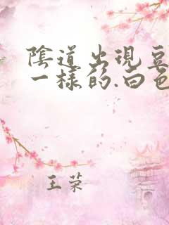 阴道出现豆腐渣一样的.白色东西怎么回事