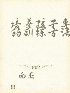 培养孩子专注力的训练方法培训班