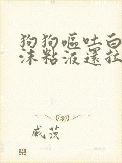 狗狗呕吐白色泡沫粘液还拉稀