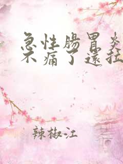 急性肠胃炎肚子不痛了还拉稀