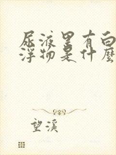 尿液里有白色漂浮物是什么原因