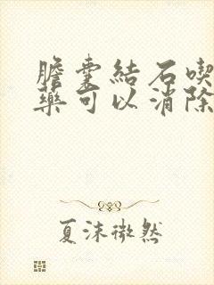 胆囊结石吃什么药可以消除结石