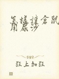 怎样让仓鼠学会用尿沙