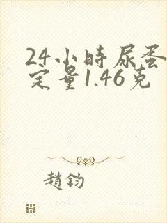 24小时尿蛋白定量1.46克