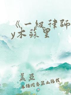 《一级律师》by木苏里