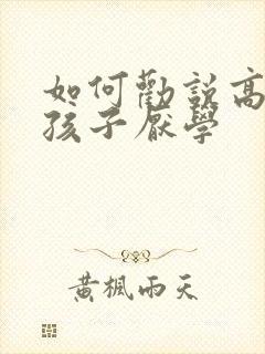 如何劝说高二的孩子厌学