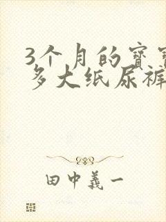 3个月的宝宝穿多大纸尿裤