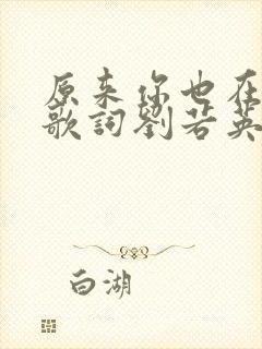 原来你也在这里歌词刘若英