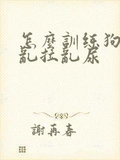 怎么训练狗狗不乱拉乱尿