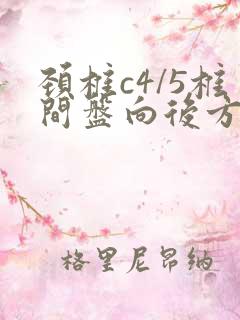 颈椎c4/5椎间盘向后方突出