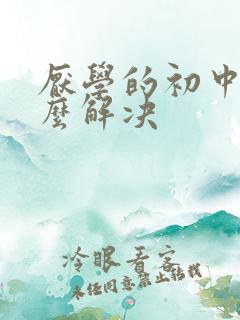 厌学的初中生怎么解决